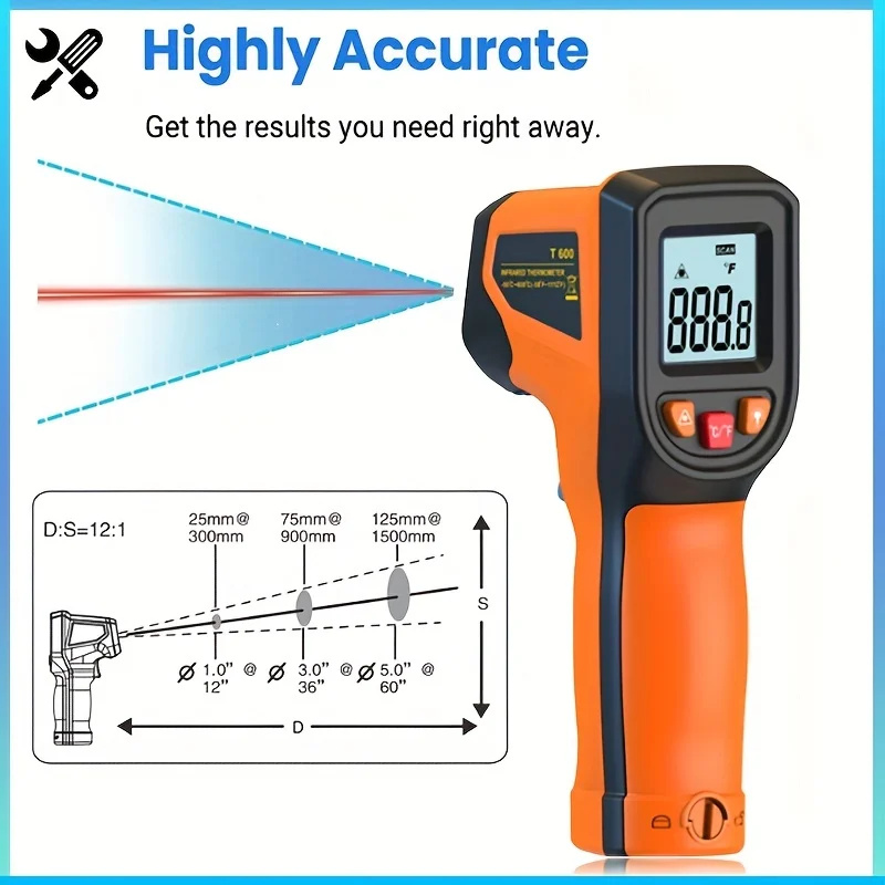 Industrial Laser Temperature Sensor - -50 ~ 600 ° c cyfrowy