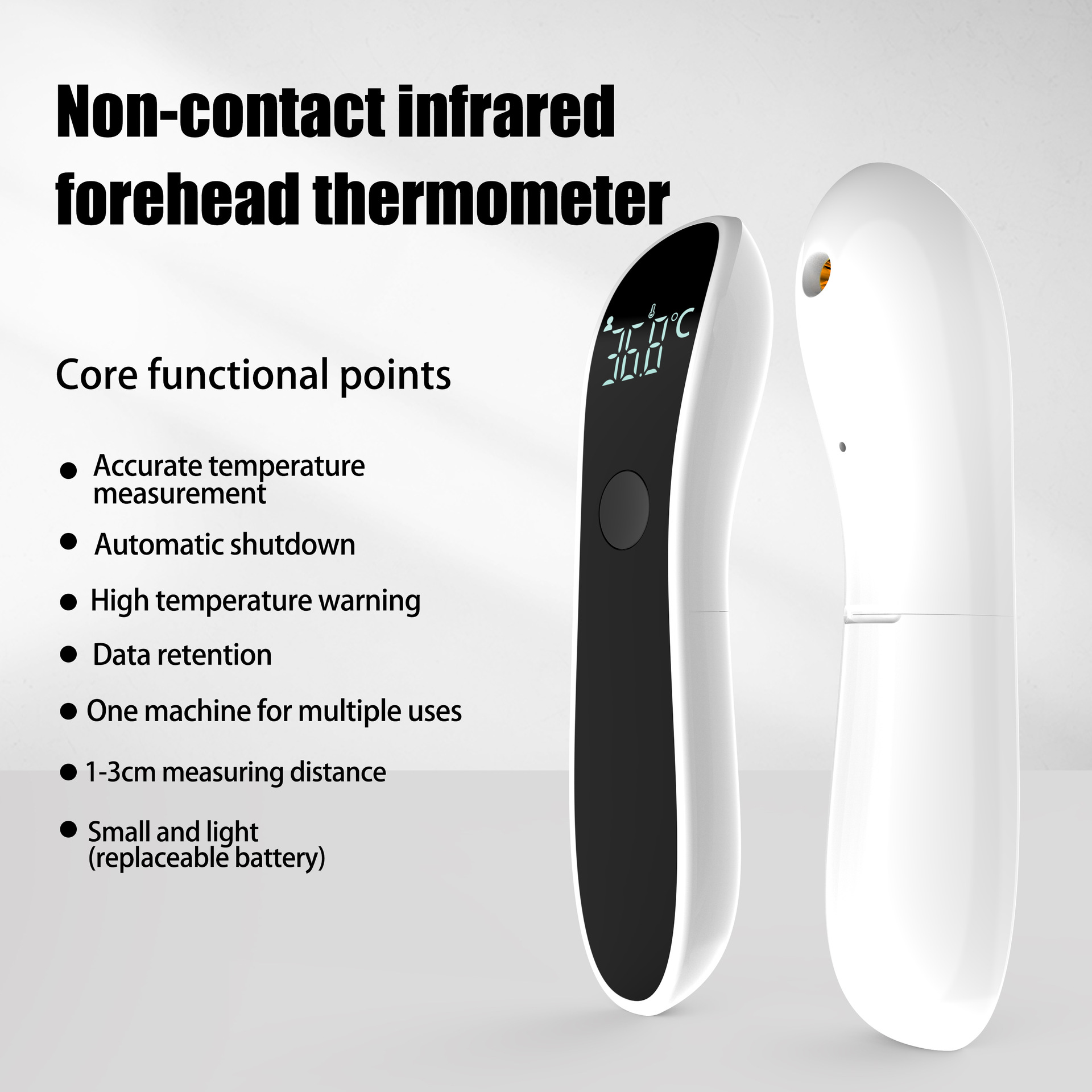 Industrial Laser Temperature Sensor - Termometr na podczerwień, medyczny, domowy, cyfrowy,
