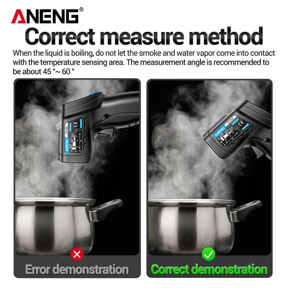 ANENG TH104 Ręczny termometr n – Industrial Laser Temperature Sensor recenzja i cena
